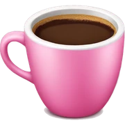 Pink coffee sticker