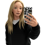 blonde girl in bathroom selfie sticker