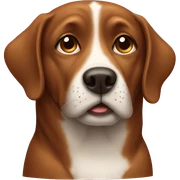 brown dog  sticker