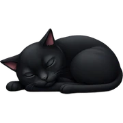 Black cat sleeping sticker