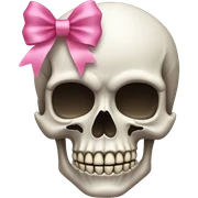 Skull with a pink bow sticker