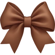 A brown bow just like the pink emoji bow sticker
