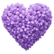 Lilac heart sticker
