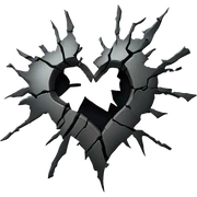 Broken heart sticker