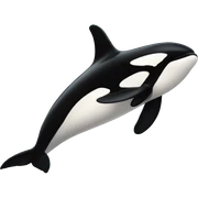 orca diving  sticker