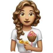 a giriş with candy in her handa sticker