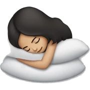 sleeping dark-haired girl sticker