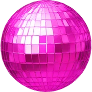 Pink disco ball sticker