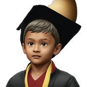 realistic portrait of a boy sticker