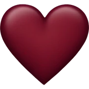 burgundy heart sticker