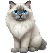 Blue mitted ragdoll sticker