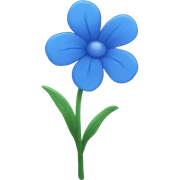 Blue flower  sticker