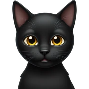 Black cat sticker