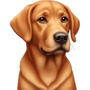 mushy red lab sticker