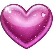 Glitter heart sticker