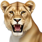 Red lioness sticker