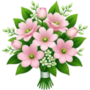 pale pink flower bouquet  sticker