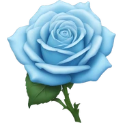 Pastel blue rose sticker