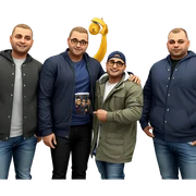 boys in stylish casual wear sticker
