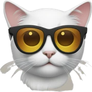 Cat with sunglasses sticker