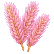 Pink wheat with glitter  sticker
