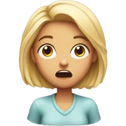Shocked, amazed girl  sticker