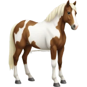 Brown and white paint horse sticker