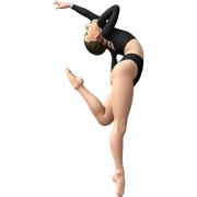 gymnastics in black lingerie sticker