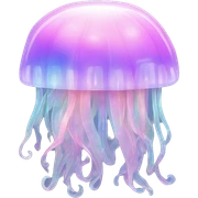 Holographic Pastel jellyfish sticker
