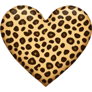 Cheetah print heart  sticker