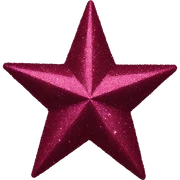 Burgundy Star with Glitter sticker