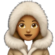 girl in fur sticker