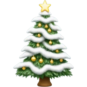 White Christmas tree sticker