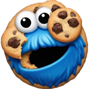 cookie monster devouring a cookie sticker