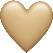 Beige heart  sticker