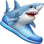 Shark with blue shoes sticker