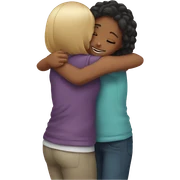 two girls hugging  sticker
