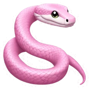 Pastel pink snake  sticker