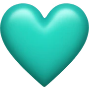 turquoise heart  sticker