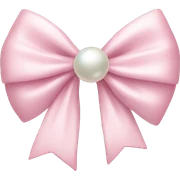 light pink bow with a pearl charm sticker