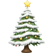 White Christmas tree sticker