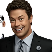 smiling boy in formal suit sticker