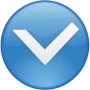 Azul verificado pero que la flechita del verificado sea blanca de resto azul y que sea redondo sticker