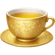 golden tea cup sticker
