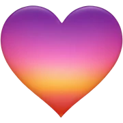 sunset heart sticker