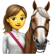 Dressage horse with a girl  sticker