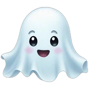 Kawaii ghost sticker