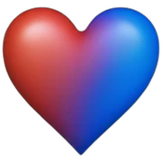 heart colored with blue red and green sticker