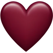 burgundy heart sticker