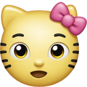 Yellow hello kitty  sticker